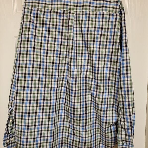 Peter millar button up mens size xl micro check button up 100% cotton preppy - Picture 5 of 8